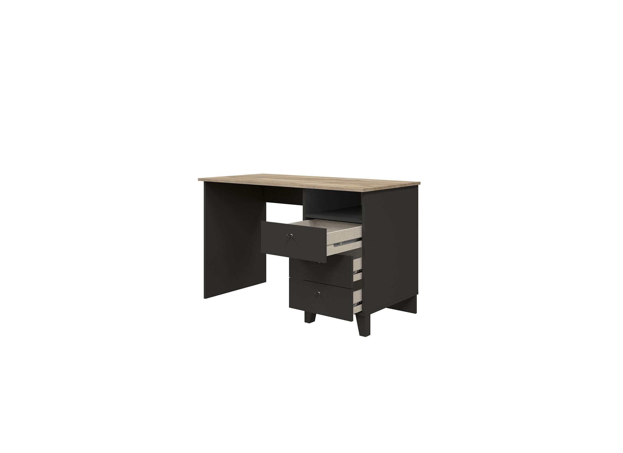 Bureau Artley 122x59cm - décor - marron & noir