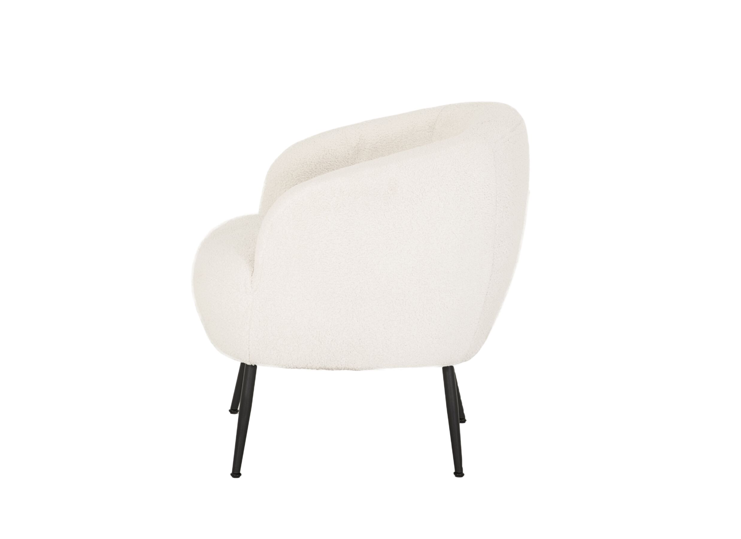 Fauteuil Teddy Bear 68x70x73cm - bouclé - ivoire blanc