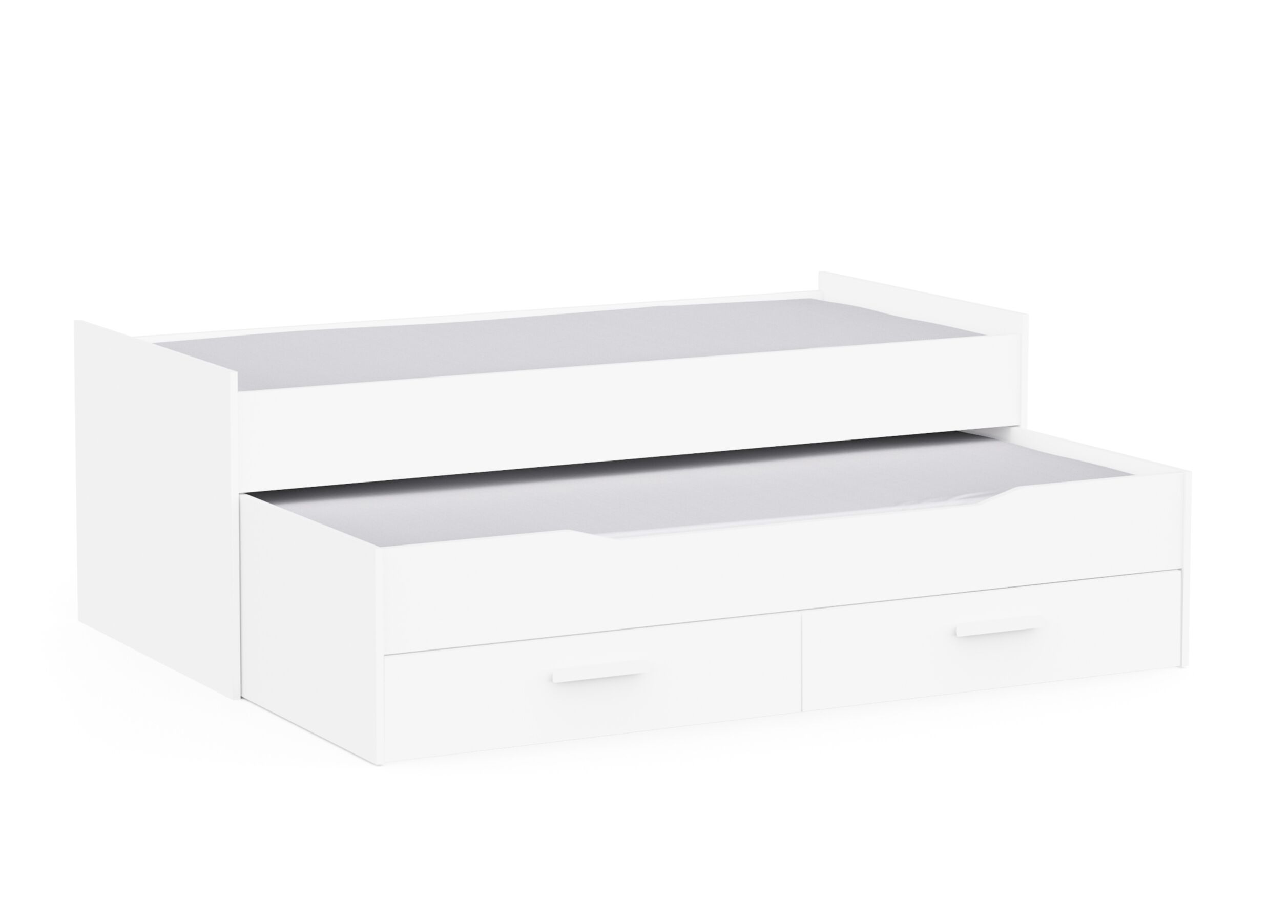 Indeling - Eenpersoonsbed met bedlade en opbergruimte Twist 90x200cm - decor - wit