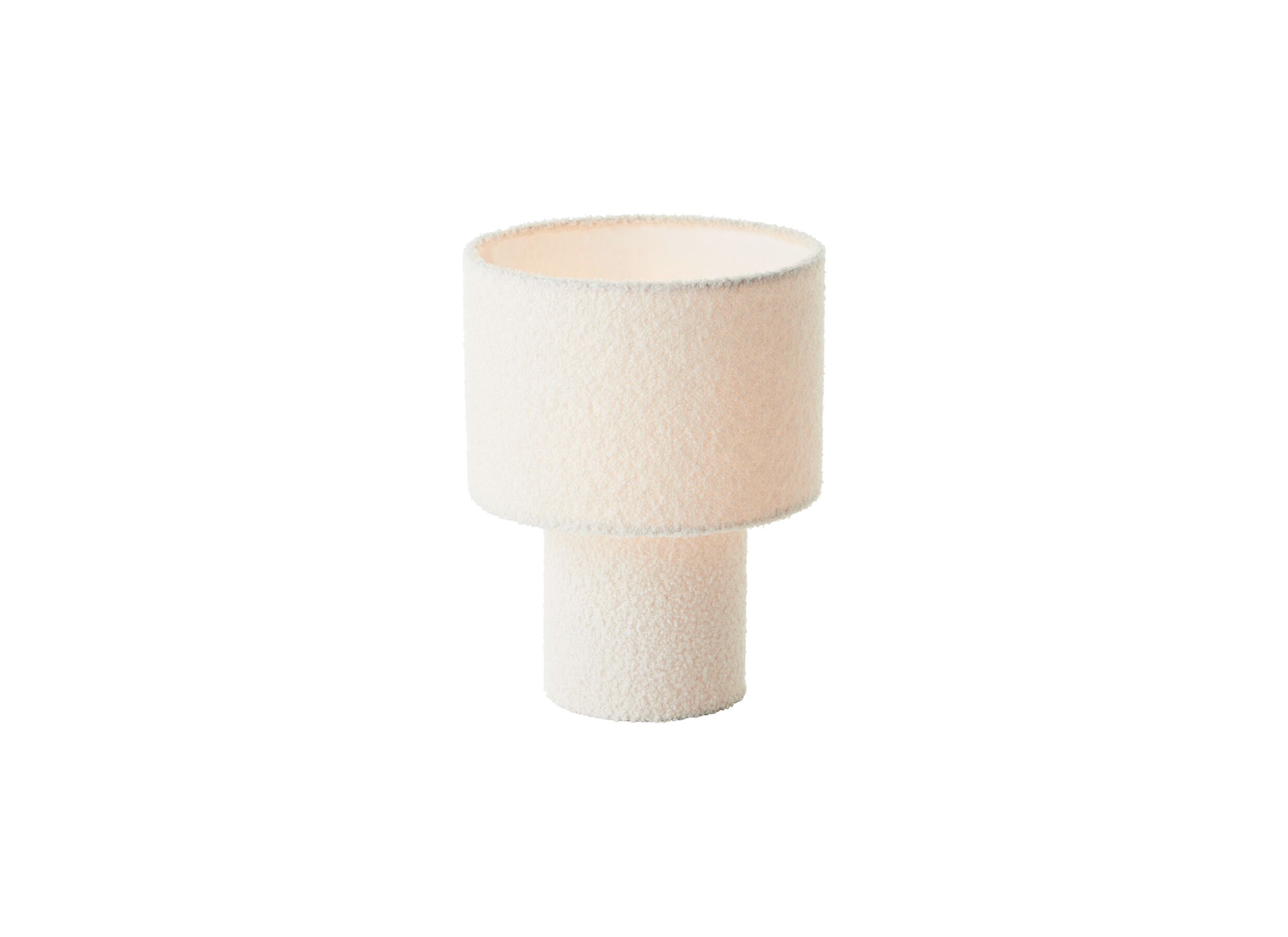 Aperçu - Lampe de table Teddy E27 H30cm - métal/tissu - beige