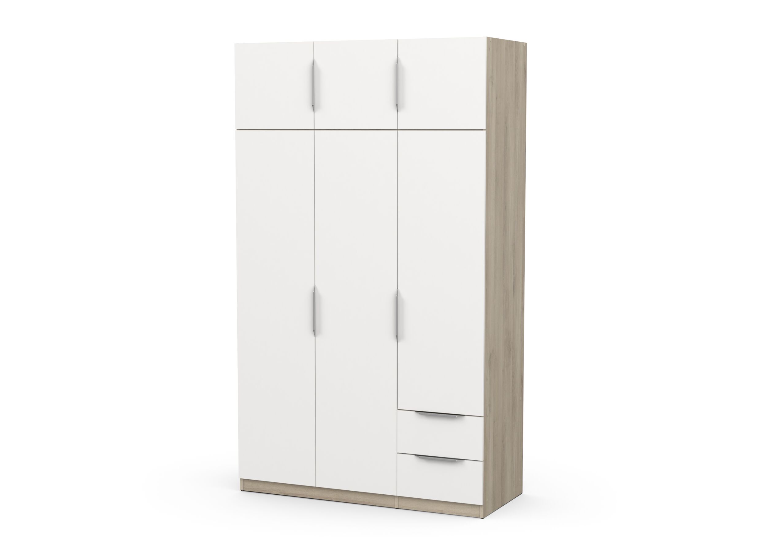Garde-robe Ghost 119cm - décor - chêne kronberg/blanc
