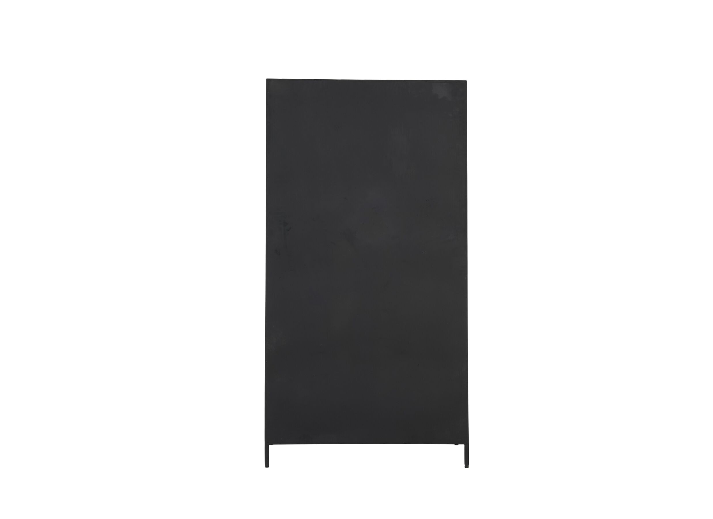 Vitrinekast Valeria 95cm - mango massief - naturel/zwart