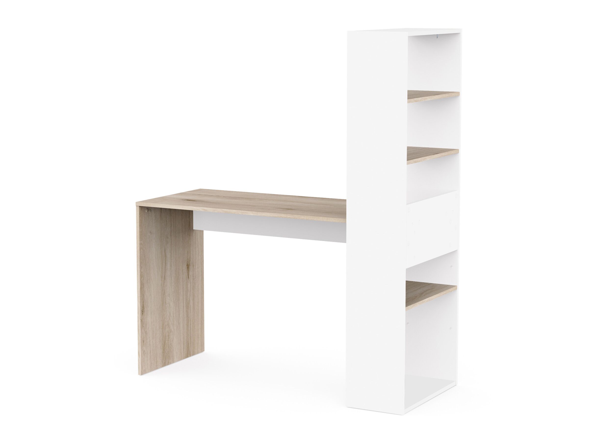 Aperçu - Bureau d'angle Ease 123x145x53cm - décor - chêne kronberg & blanc