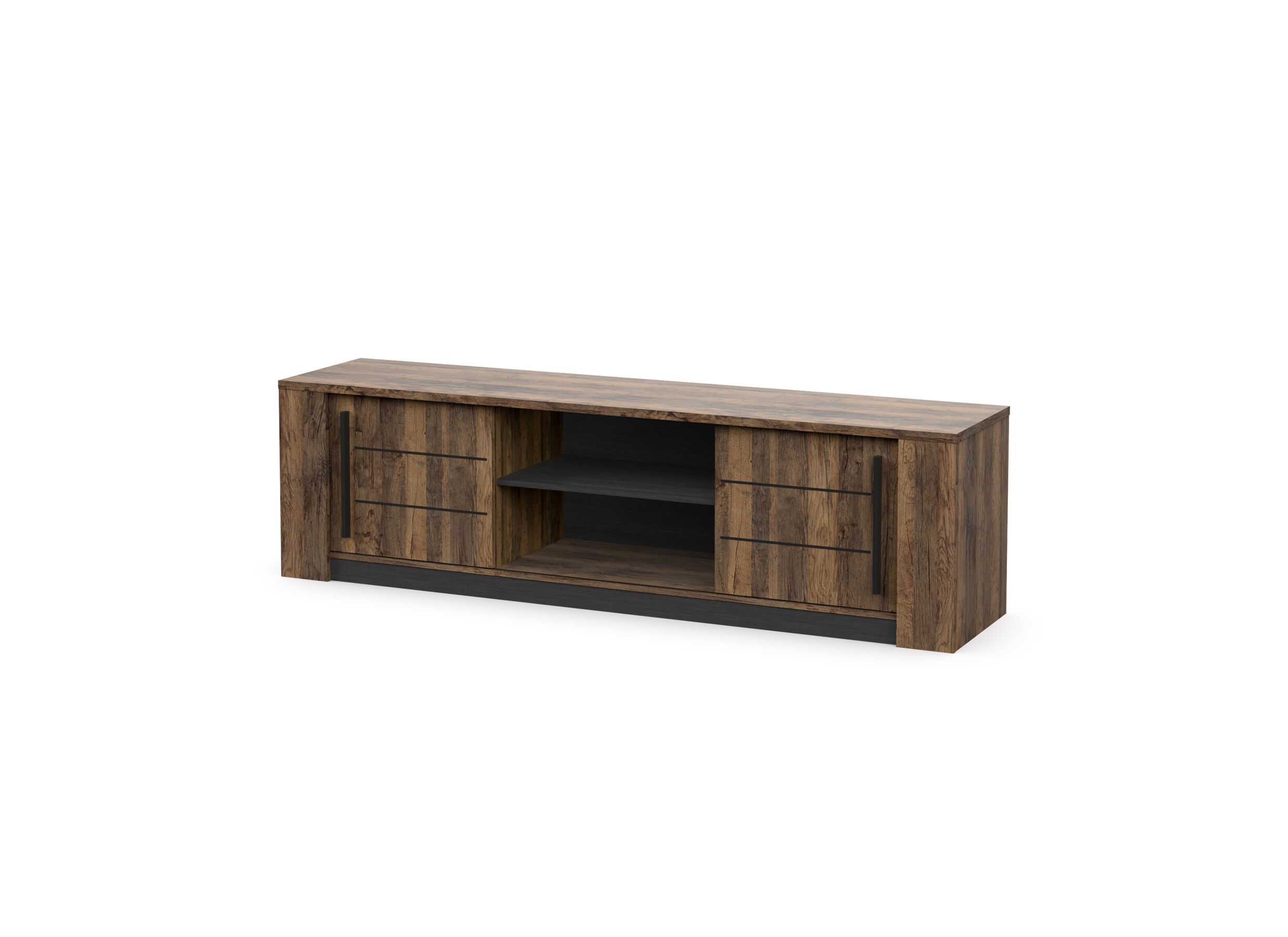 Overzichtsfoto - Tv-meubel Monaco 185cm - decor - saloon eik & zwart