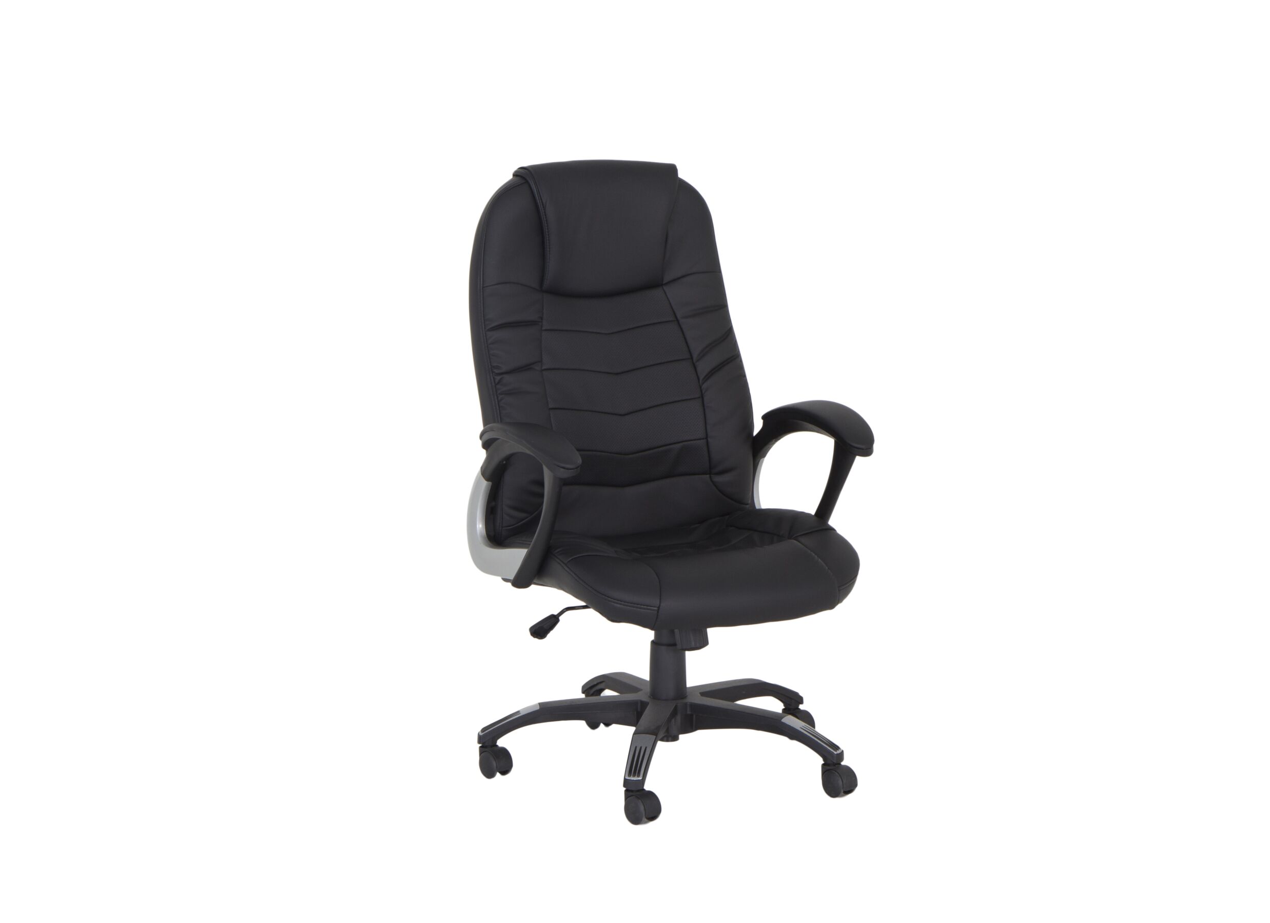 Chaise de bureau Gaga 68x68x120cm - similicuir - noir