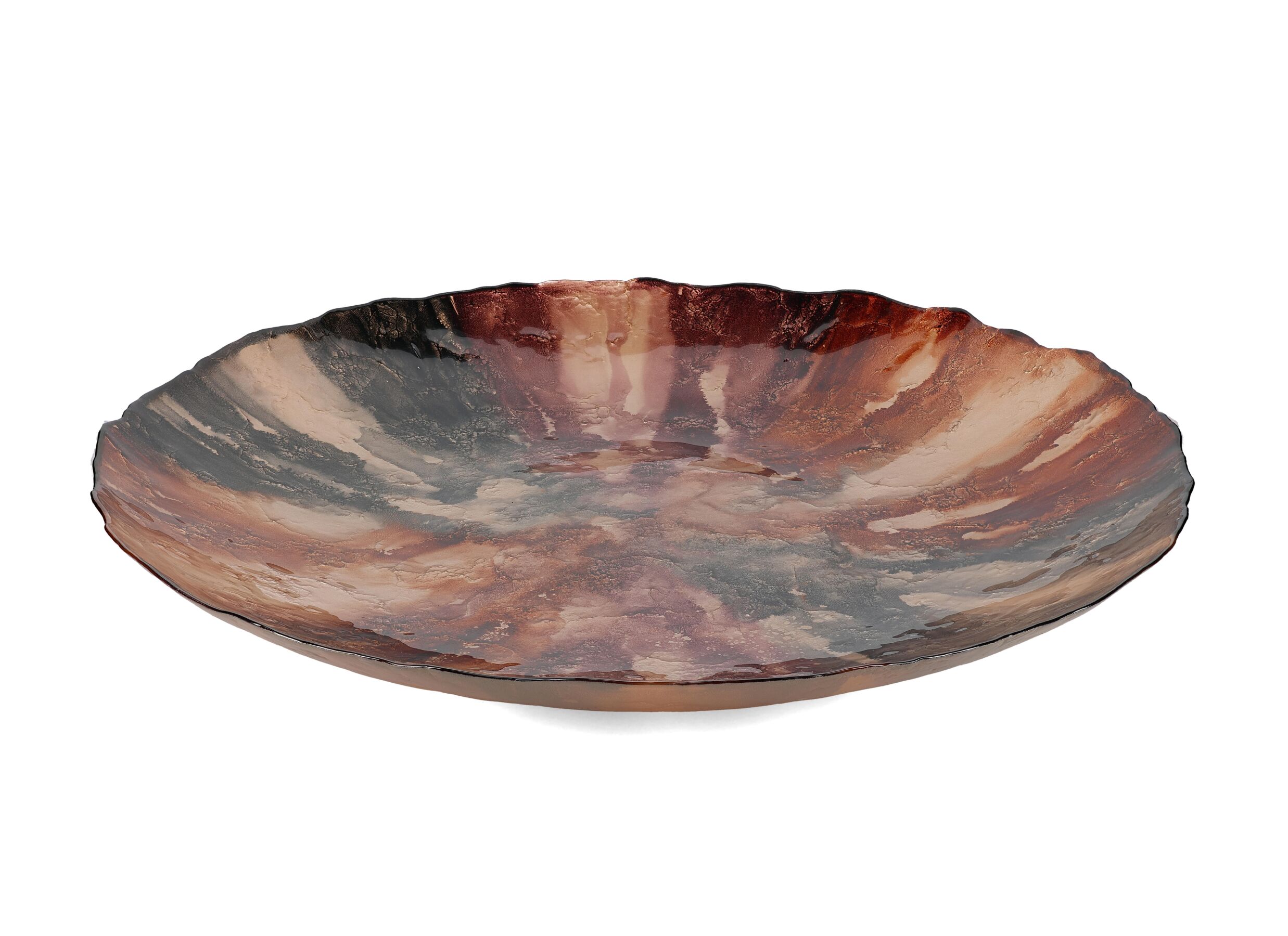Schaal Cosmo Ø59cm - glas - haze - Plat Cosmo Ø59cm - verre - haze