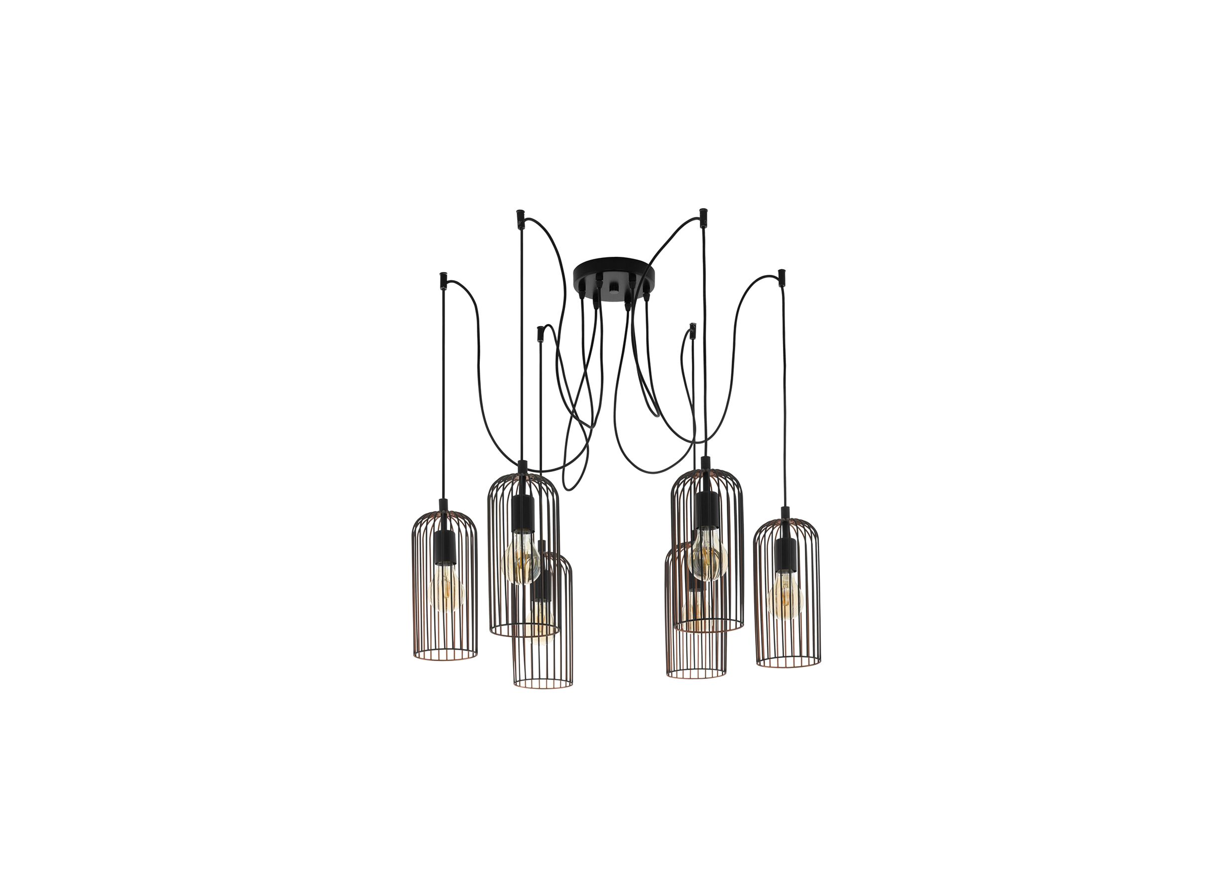 Suspension Roccamena 130x13cm 6x60W E27 - Suspension Roccamena 130x13cm 6x60W E27