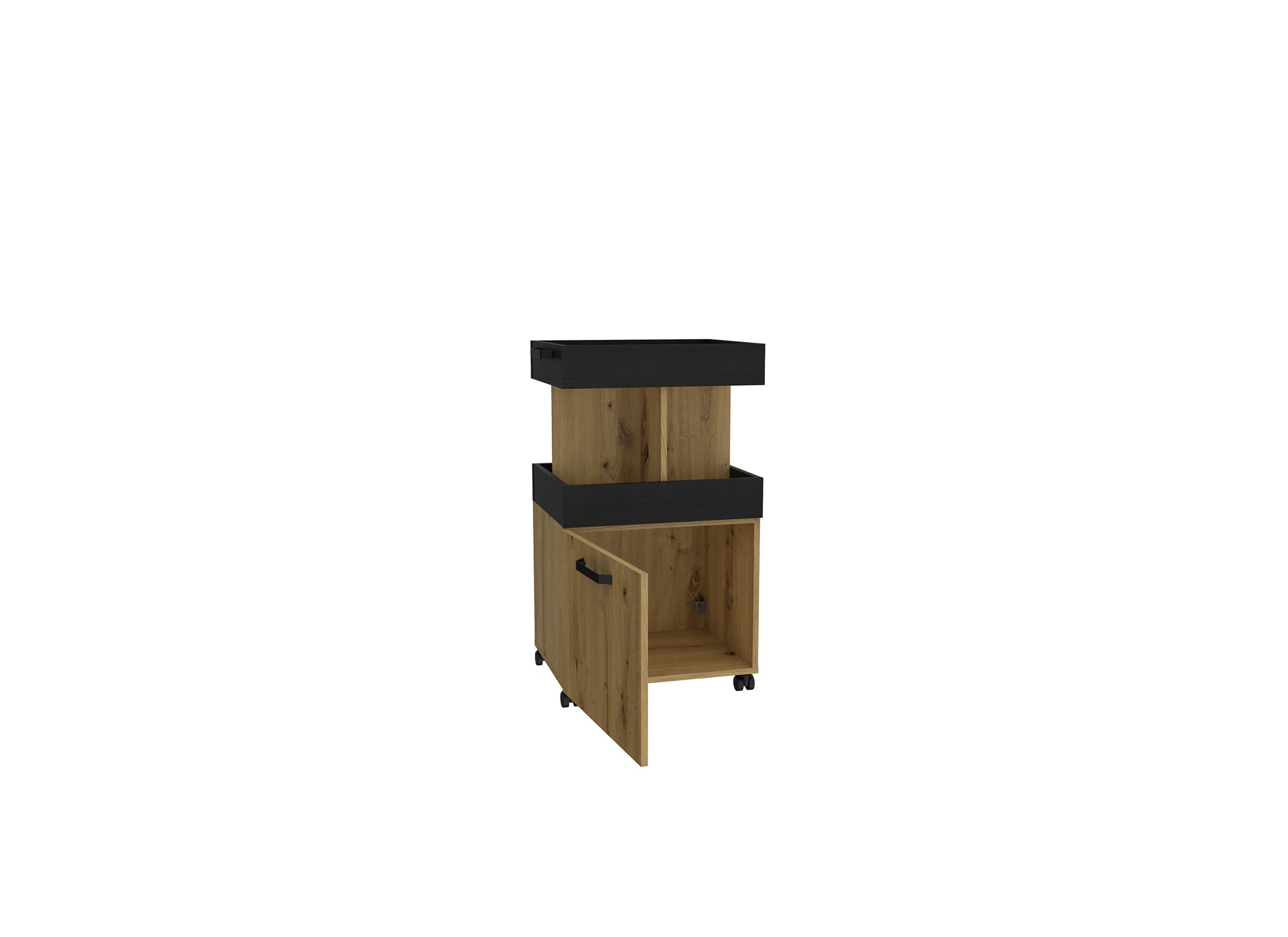 Indeling - Serveerwagen 50cm - decor - artisanale eik