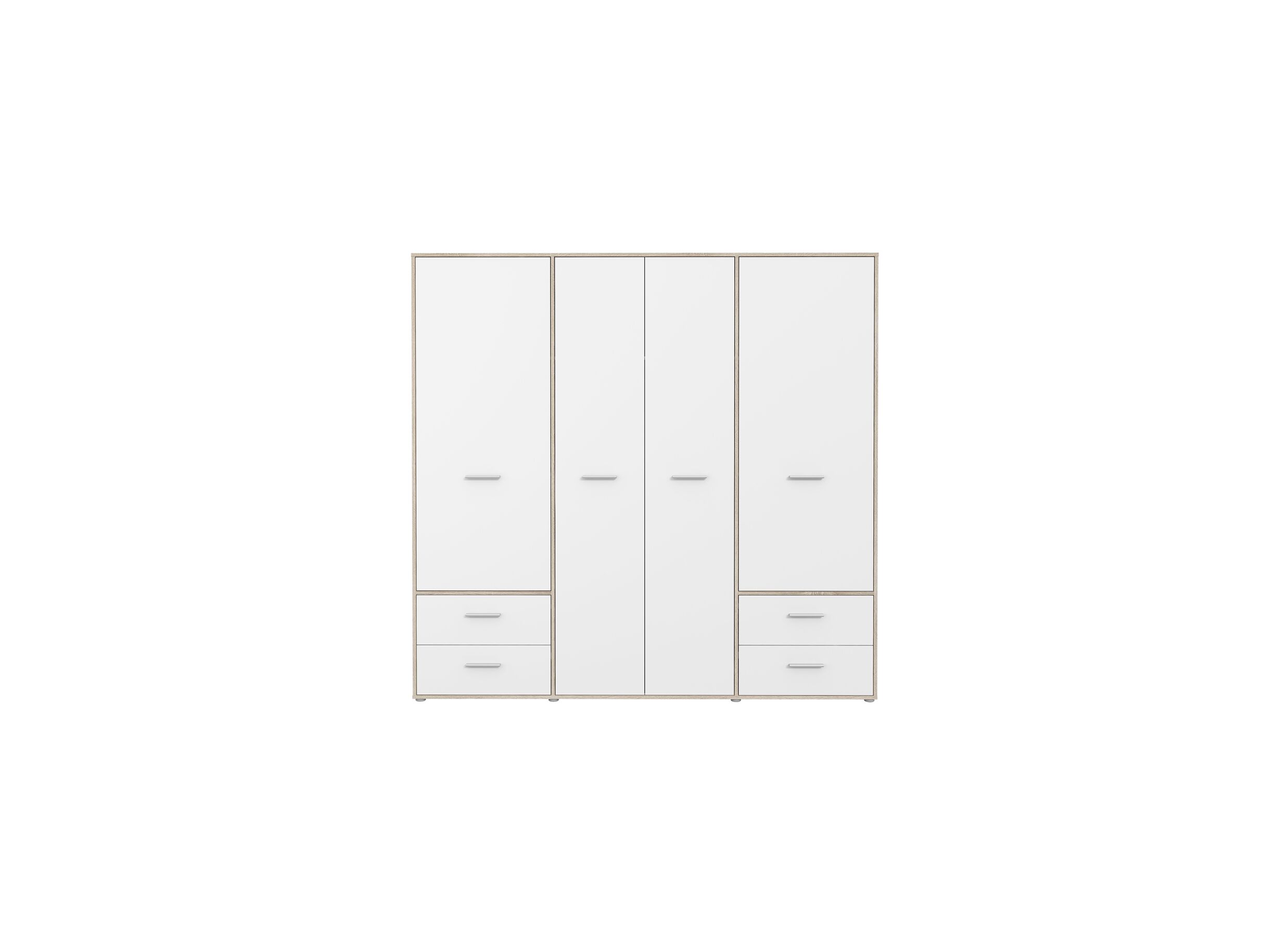 Kleerkast Mokkaro 206cm - decor- wit/sonoma eik