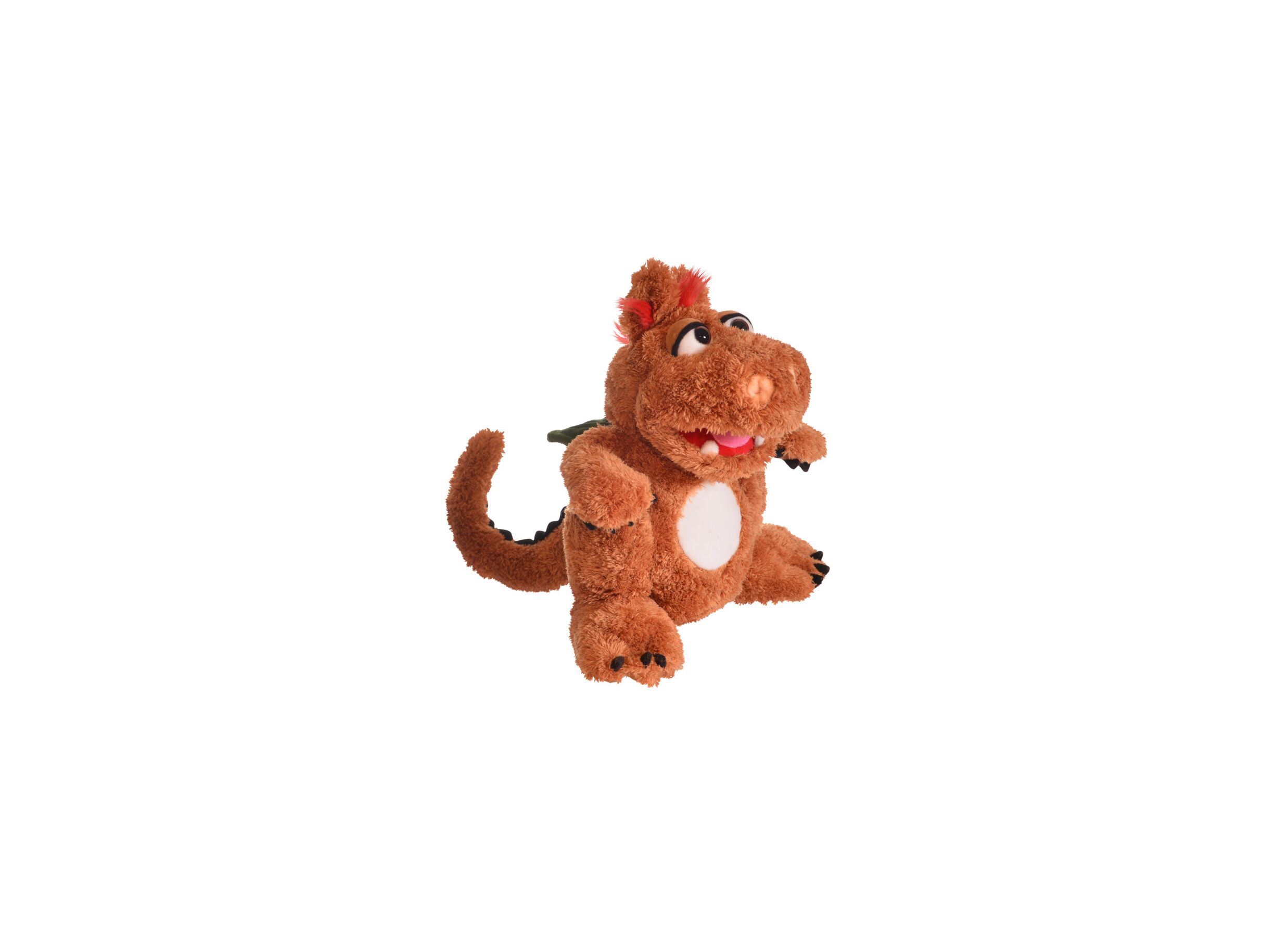 Plus Important - Marionnette à main Olli le bébé dragon H30cm - polyester - brun