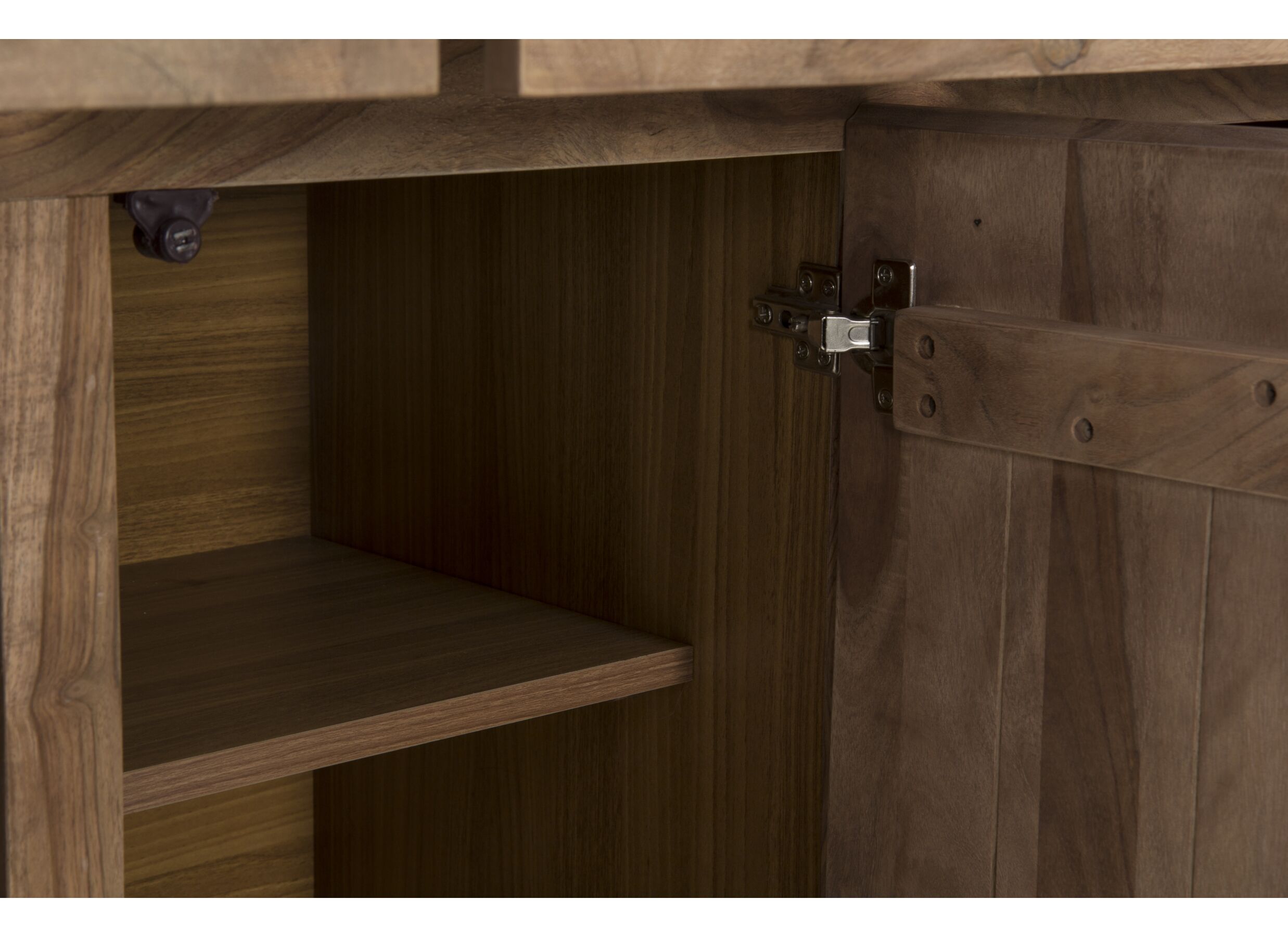 Dressoir Carbone 150cm - sheesham massief & decor - naturel