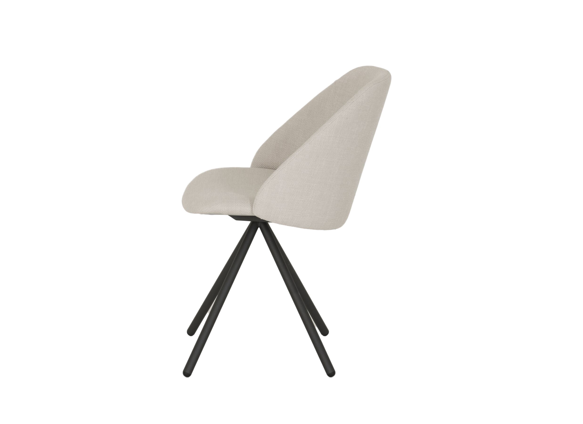 Overzichtsfoto - Stoel Fixie 54,5x59x83,5cm - stof - wit