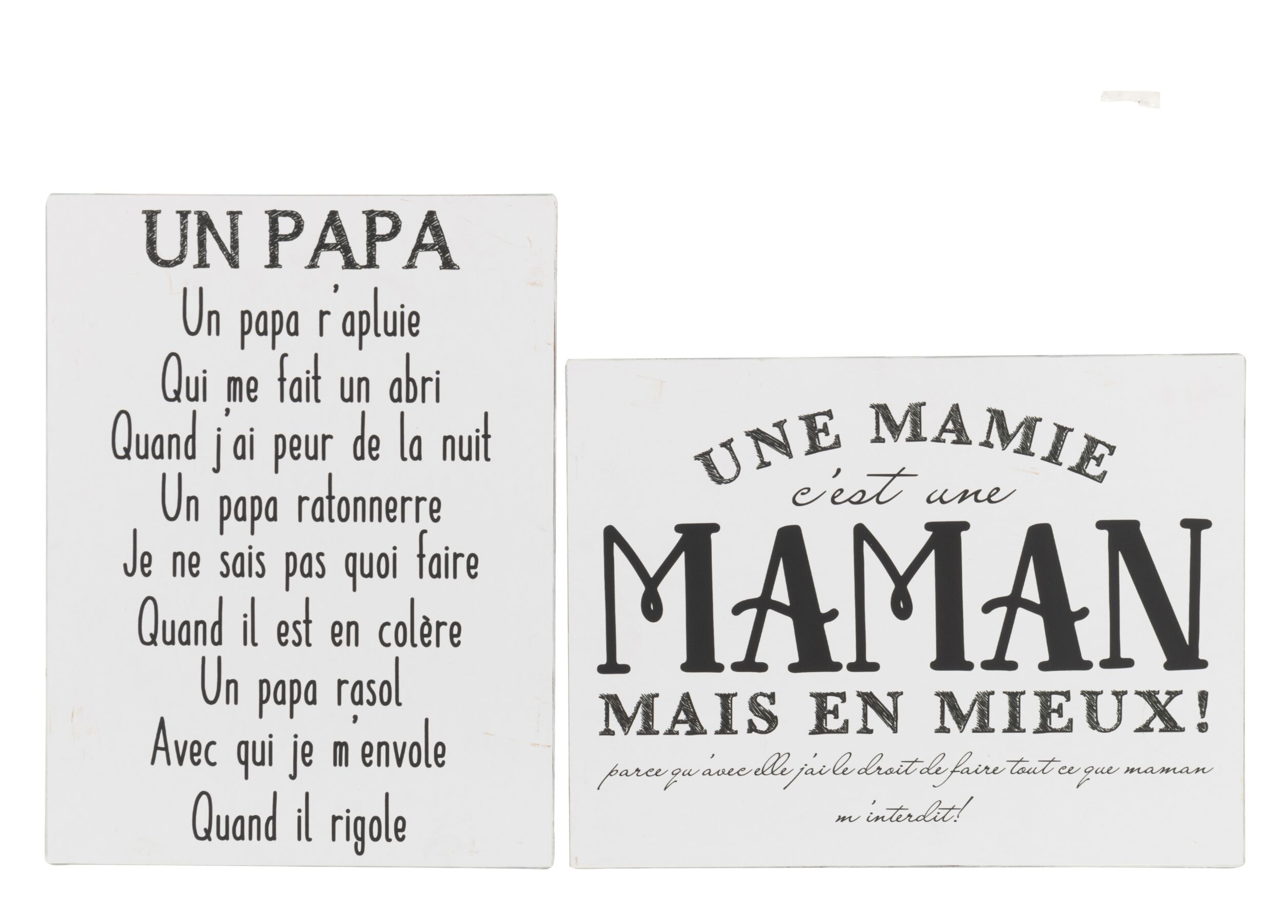 Plaque Papa Maman 26 - Plaque Papa Maman 26,5x35cm