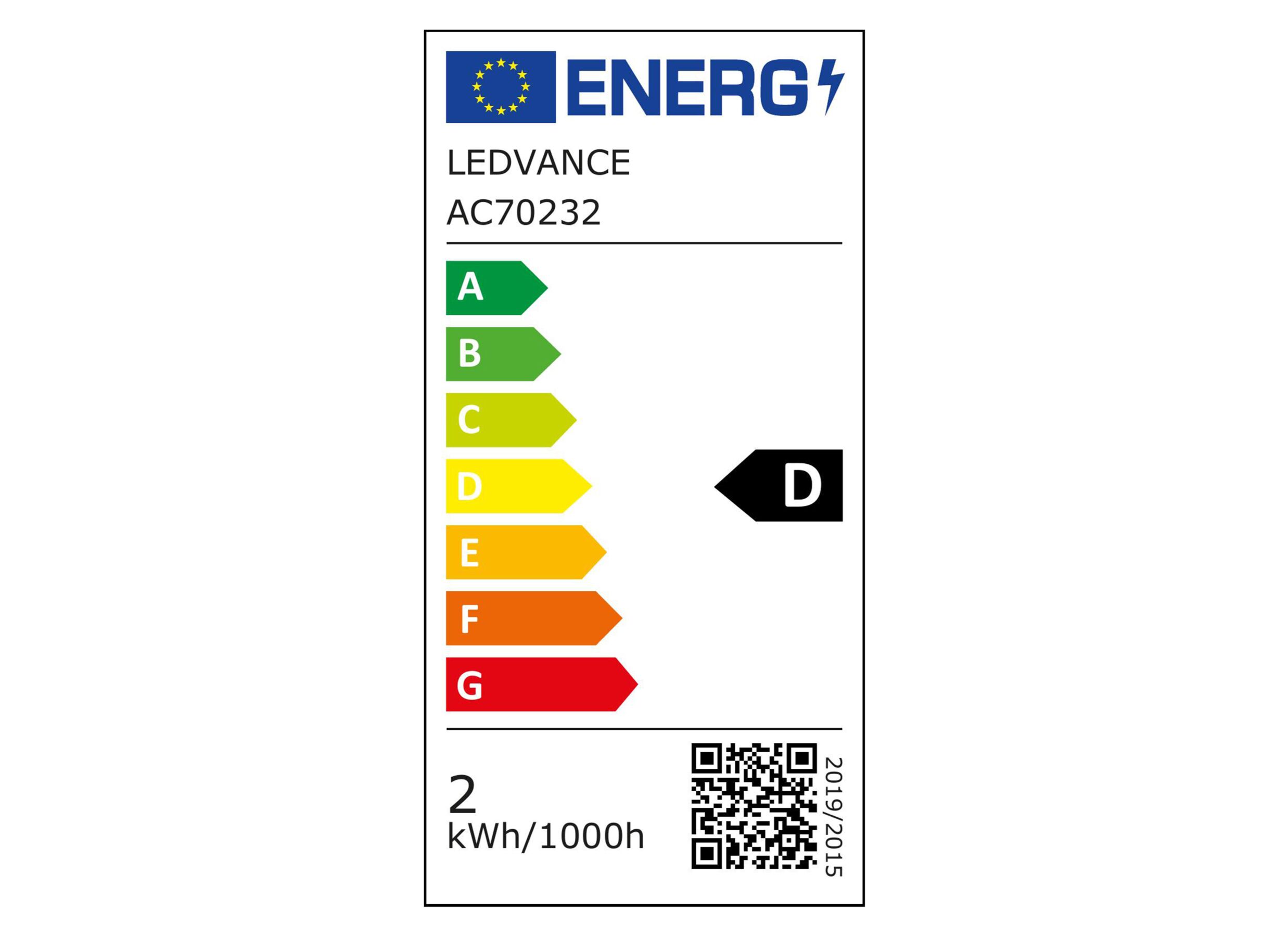 Energielabel - Ledlamp Bol 1,8W E14