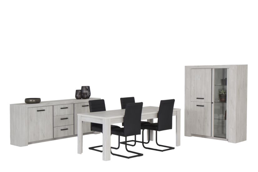 Salle à manger Elvis avec 4 quartz chaises a meubles