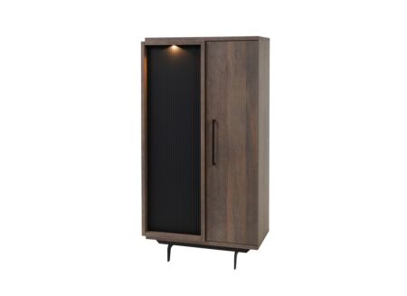 Barkast Trentino 88cm - melamine - gouden eik/matzwart