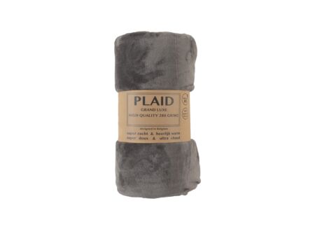 Plaid 130x160cm - microfibre - gris & taupe Plaid 130x160cm - microfibre - gris & taupe