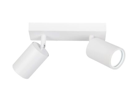 Opbouwspot 2xGU10 - aluminium - wit Opbouwspot 2xGU10 - aluminium - wit
