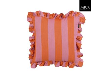 Kussen 45x45cm - katoen - roze & rood