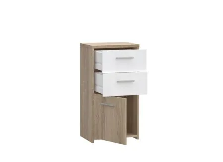 Commode Best Chest 40x30x78cm - décor - chêne sonoma & blanc