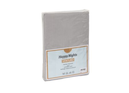 Drap-housse Venturo 140x200cm - flanelle - gris Drap-housse Venturo 140x200cm - flanelle - gris