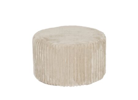 Poef Maiden Ø59cm - corduroy - cream
