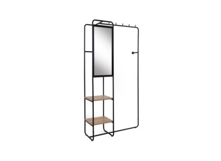 Kledingrek Luton 100x37x185cm - metaal - zwart