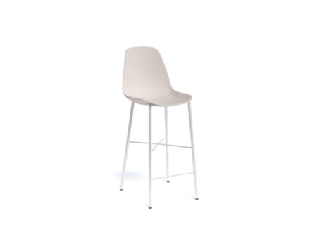 Barstoel Cloe ZH65cm - kunststof - extra wit mat