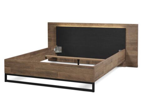 Bed 160x200cm - decor - old teak & elegant black