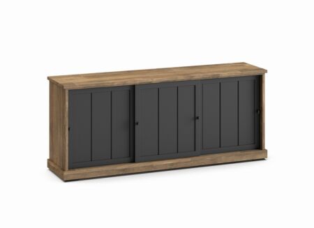 Dressoir Patio 209cm - decor - old teak & zwart