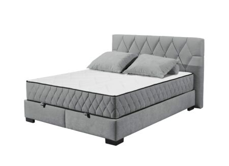 Lit box Nagol B 160x200cm - tissu - anthracite avec rangement Lit box Nagol B 160x200cm - tissu - anthracite avec rangement