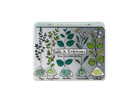 Voorraadpot Deco Plantes 20,5x14,5xH7cm - metaal - multicolor