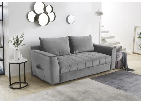 Zetelbed Rick 2-zit - 191x92cm - stof - lichtgrijs