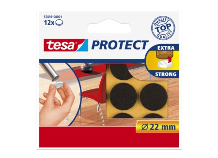 Beschermviltjes tesa Ø2,2cm bruin