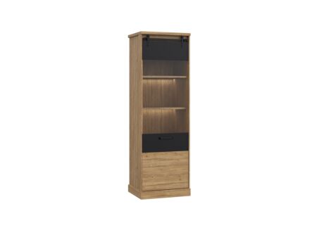 Vitrinekast Kaszimiro 63cm - decor - waterford eik /zwart