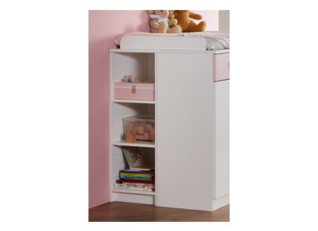 Rek Cindy 35x38x91cm - decor - roze/wit