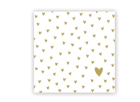 Serviette 33x33cm goud
