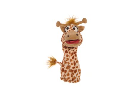 Handpop Giraf H39cm - polyester - beige/bruin