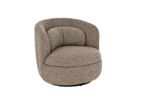 Draaifauteuil Grace 75x83x84,5cm - polyestervezel - bruin