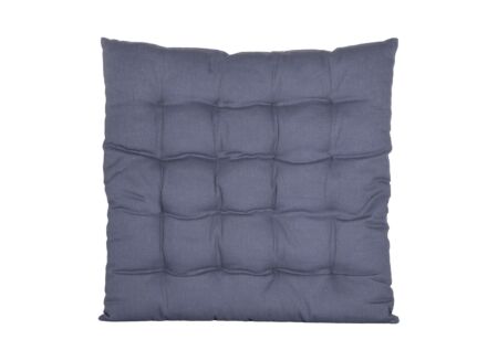 Stoelkussen Uni 40x40cm - stof - blauw