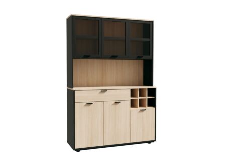 Keukenkast Mantek 120cm - decor - riva eik/zwart