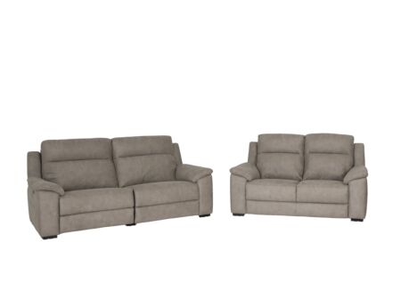 Zetel Grande 3+2-zit - stof - grijs met relax