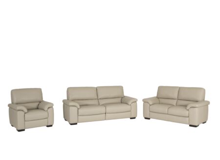 Zetel Aventi 2,5+2+1-zit - leder - grijs