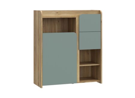 Commode Hoa 105x41x120cm - decor - mauvella eik & groen
