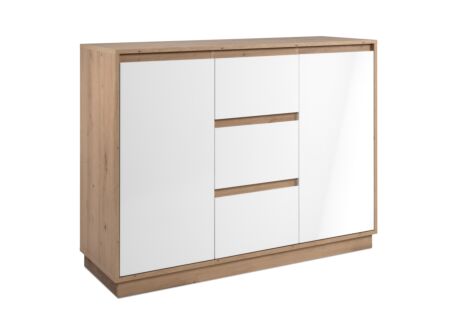 Commode Phoenix 117cm - decor - artisanale eik & wit
