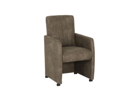 Kuipstoel Ronda 58,5x65x93cm - stof - mocca preston