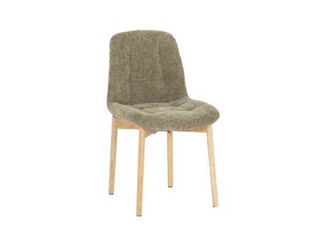 Stoel Cassian 49x54x86cm - stof - olijfgroen