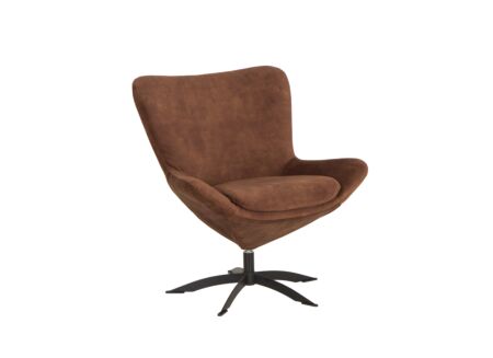 Draaifauteuil 79x82x86cm - stof - hazel