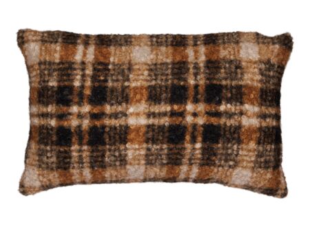 Kussen Squares 50x25cm - stof - bruin