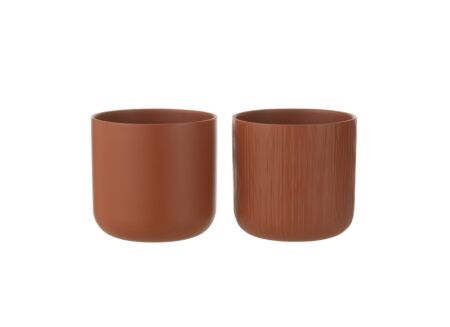 Bloempot Gen H18cm - keramiek - bruin